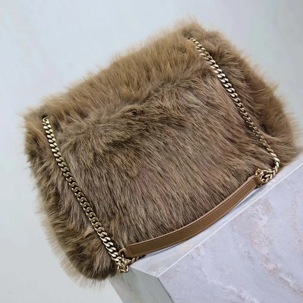 Saint Laurent YSL Niki Large Bag in Shearling for Women