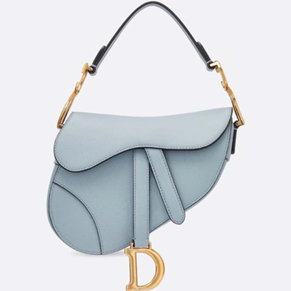 Dior Mini Saddle Bag in Calfskin for Women in Blue Dior Mini Saddle Bag in Calfskin for Women in Blue