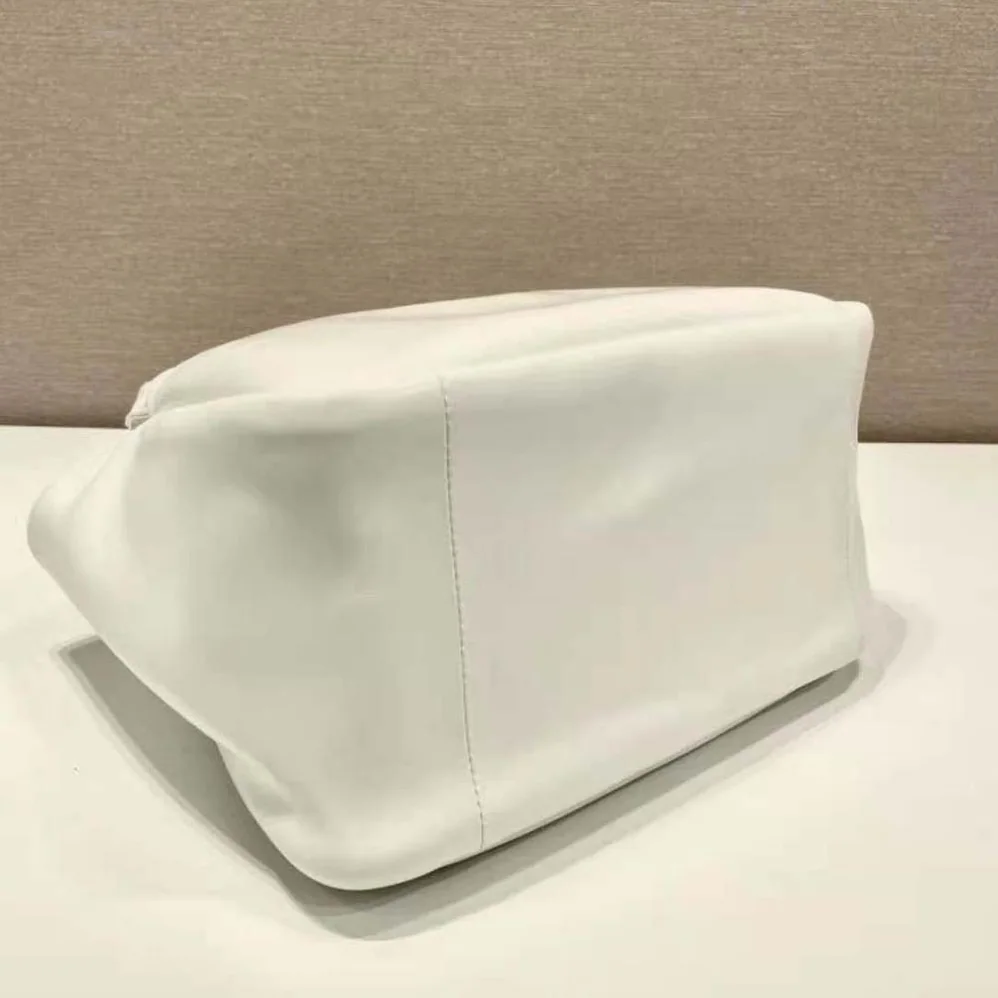 Prada Medium Padded Prada Soft Nappa Leather Bag for Women in White Prada Medium Padded Prada Soft Nappa Leather Bag for Women in White