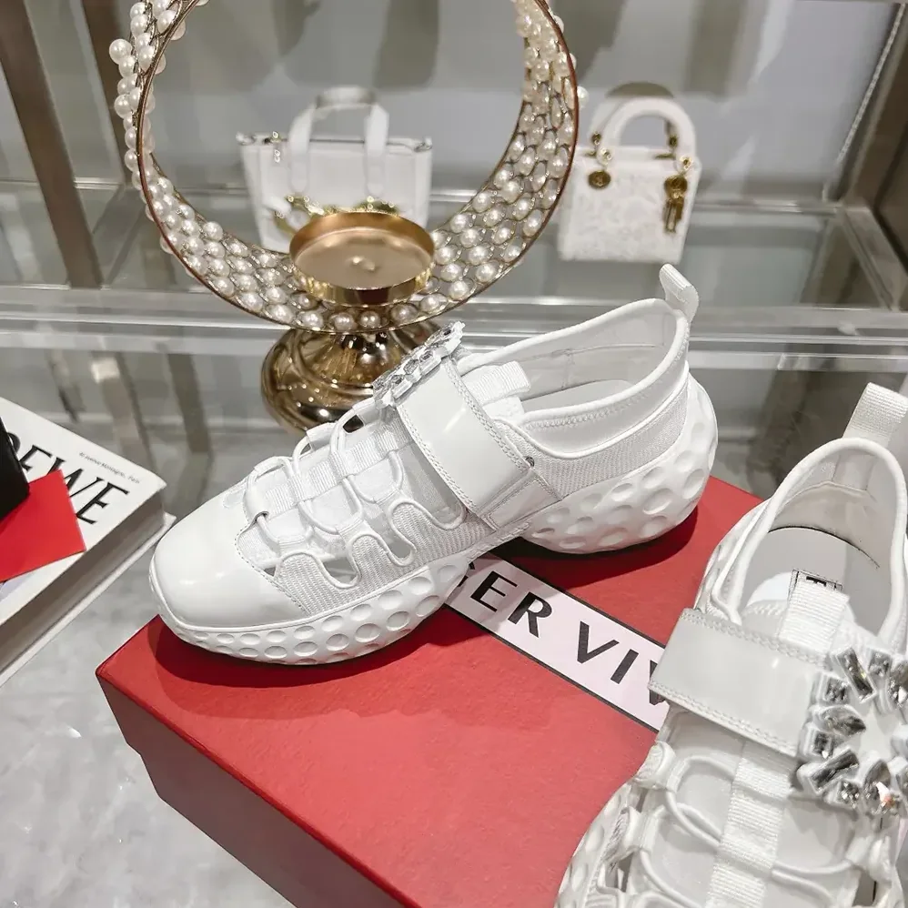 Roger Vivier Viv' Run Light Trekky Sneakers in Fabric for Women in White