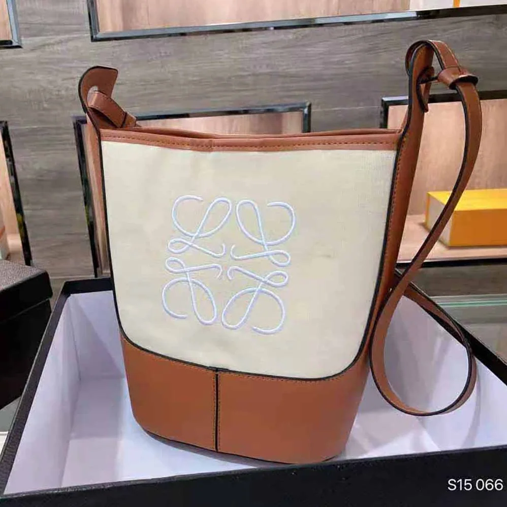 Loewe Small Hobo Bag in Anagram Jacquard and Calfskin for Women