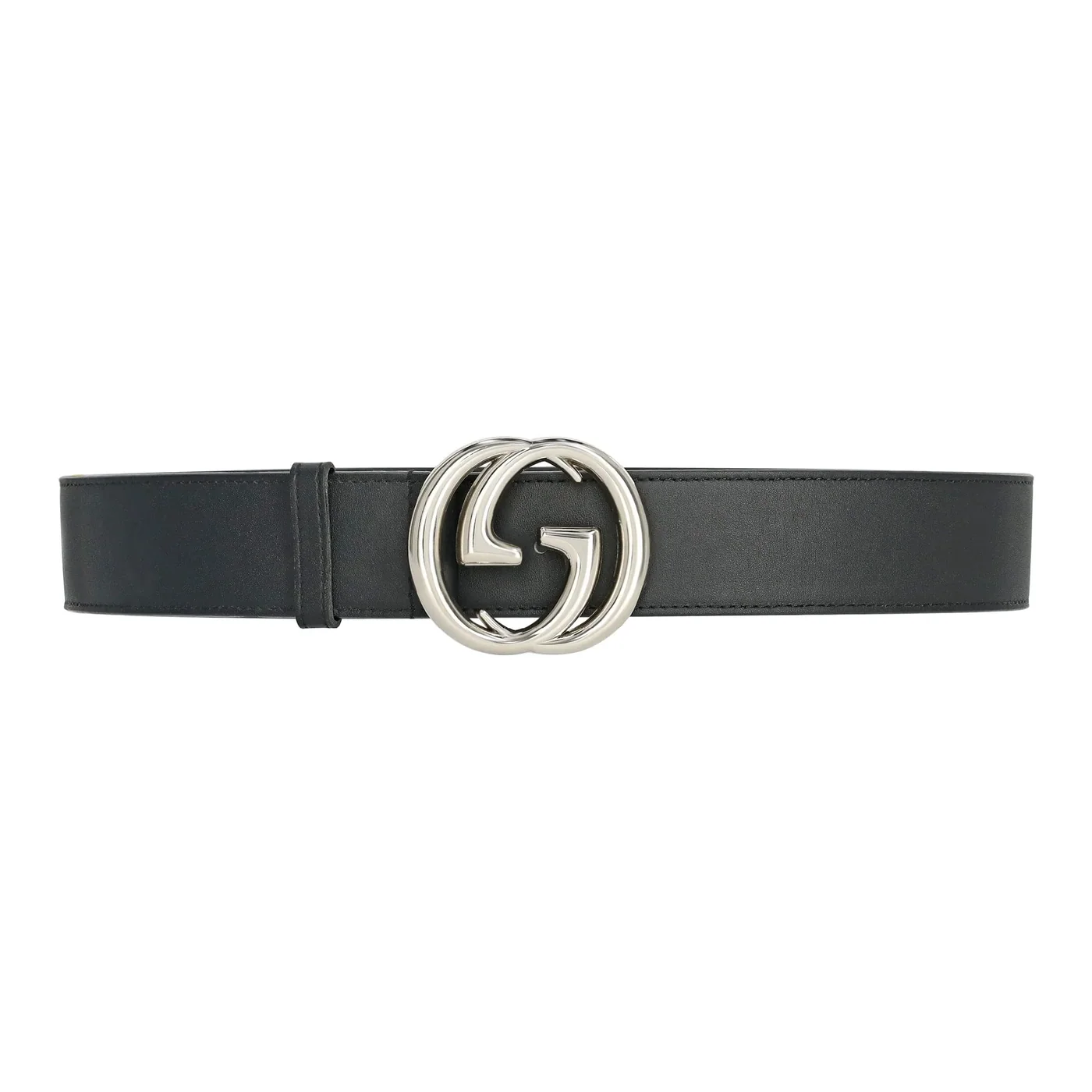 Leather Belt Silver in Chromium Buckle