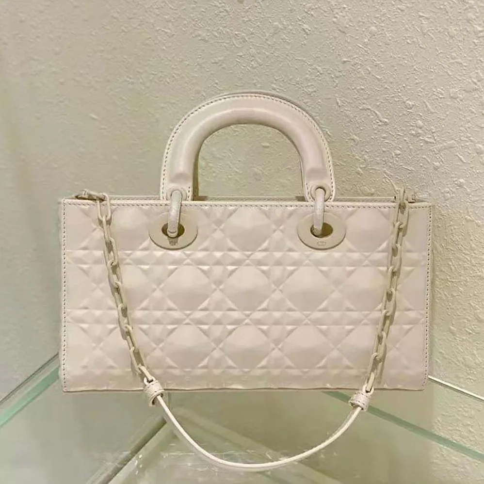 Dior Lady D-Joy Bag Latte Cannage Calfskin with Diamond Motif for Women Dior Lady D-Joy Bag Latte Cannage Calfskin with Diamond Motif for Women