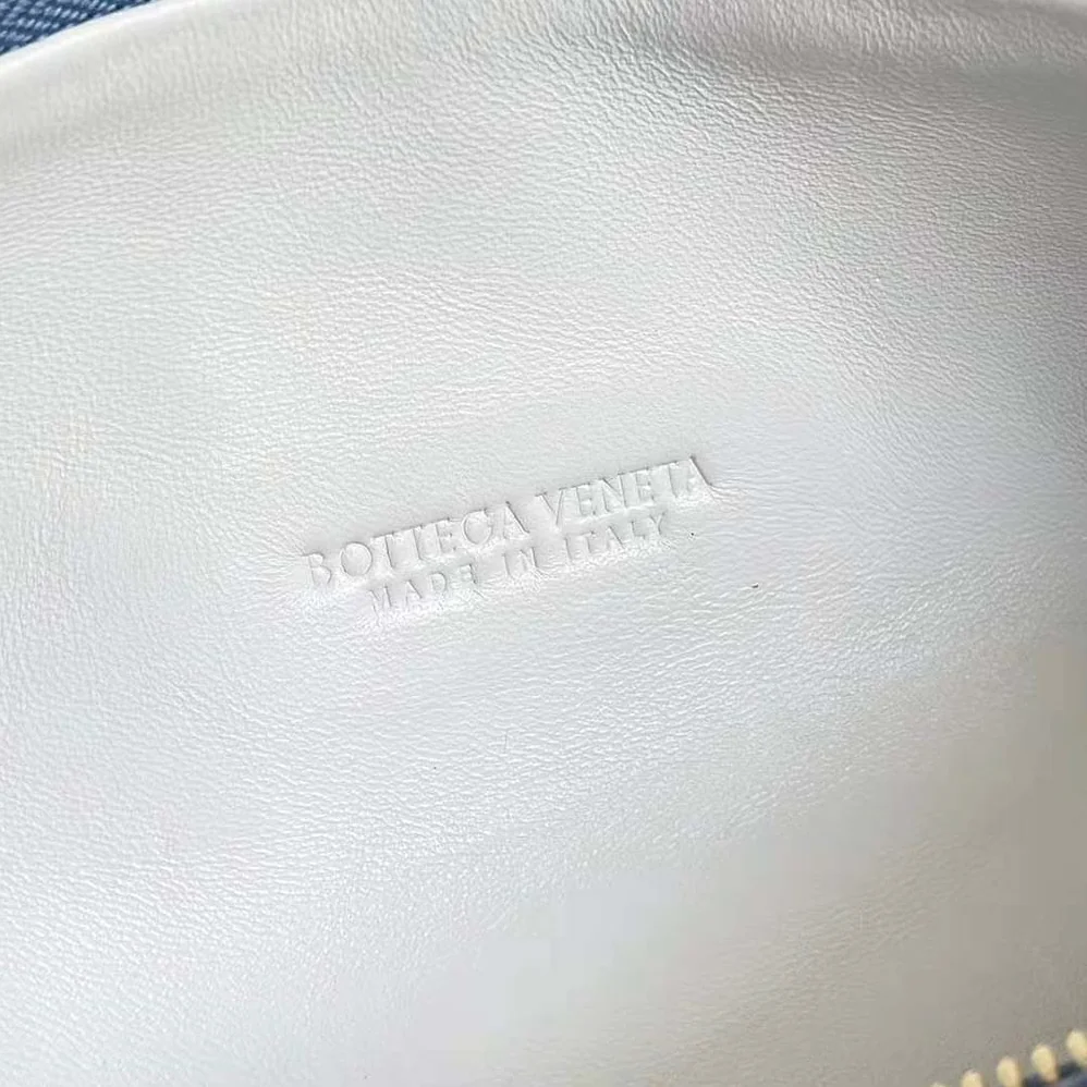 Bottega Veneta Mini Jodie Intrecciato Denim Effect Leather Top Handle Bag for Women