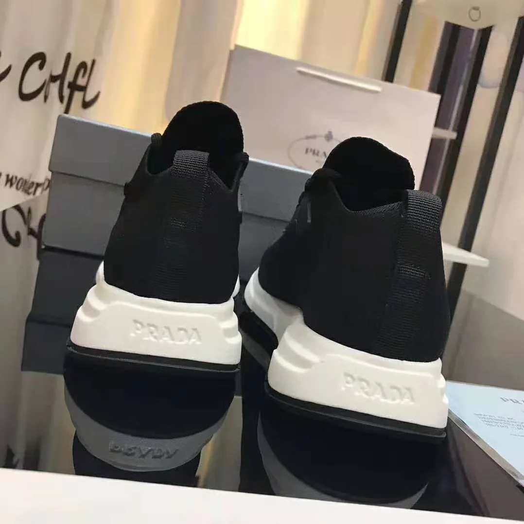 Prada PRAX 01 Knit Fabric Sneakers for Men in Navy Prada PRAX 01 Knit Fabric Sneakers for Men in Navy