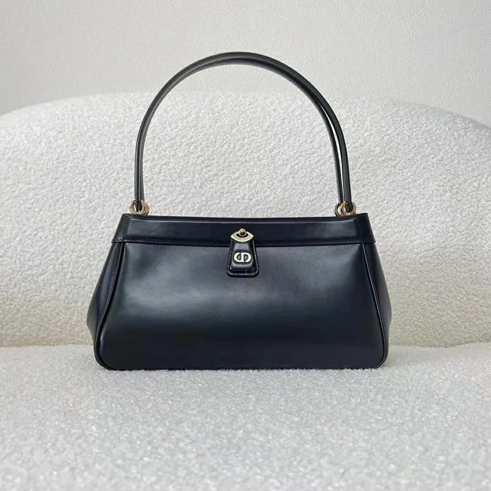 Dior Medium Dior Key Bag Black Box Calfskin for Women