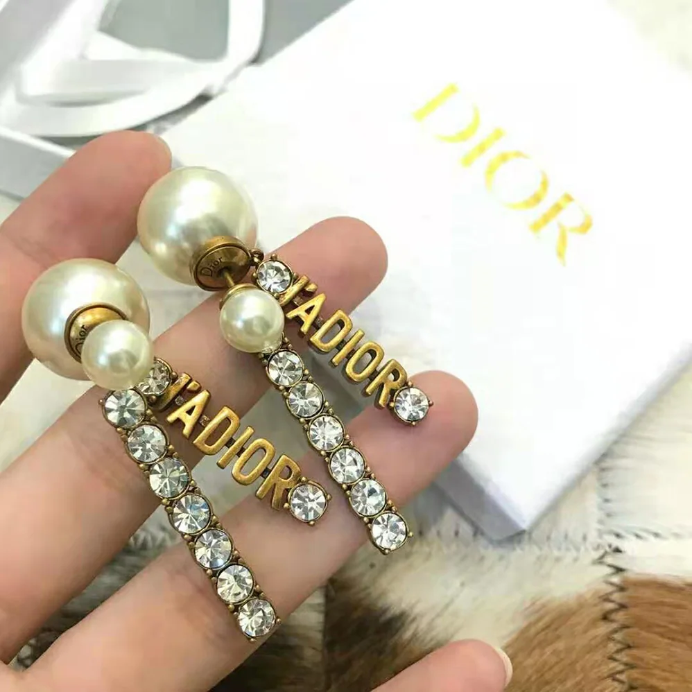 Dior Tribales Earrings Antique Gold for Women in Finish Metal Dior Tribales Earrings Antique Gold for Women in Finish Metal