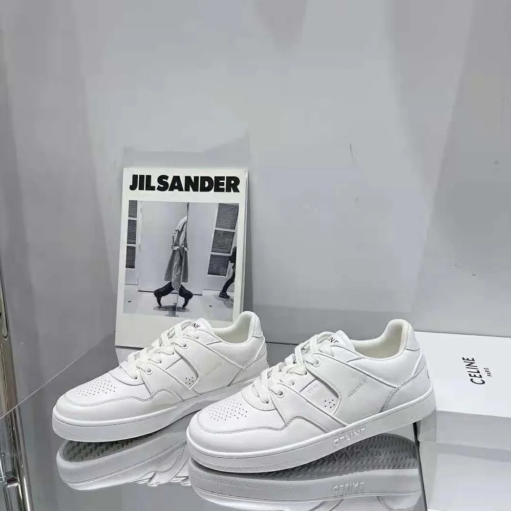 Celine CT-04 Low Lace-Up Sneaker in Calfskin for Unisex in White