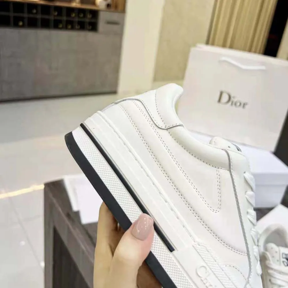 Dior D for Women in Freeway Sneaker White Calfskin Dior D for Women in Freeway Sneaker White Calfskin