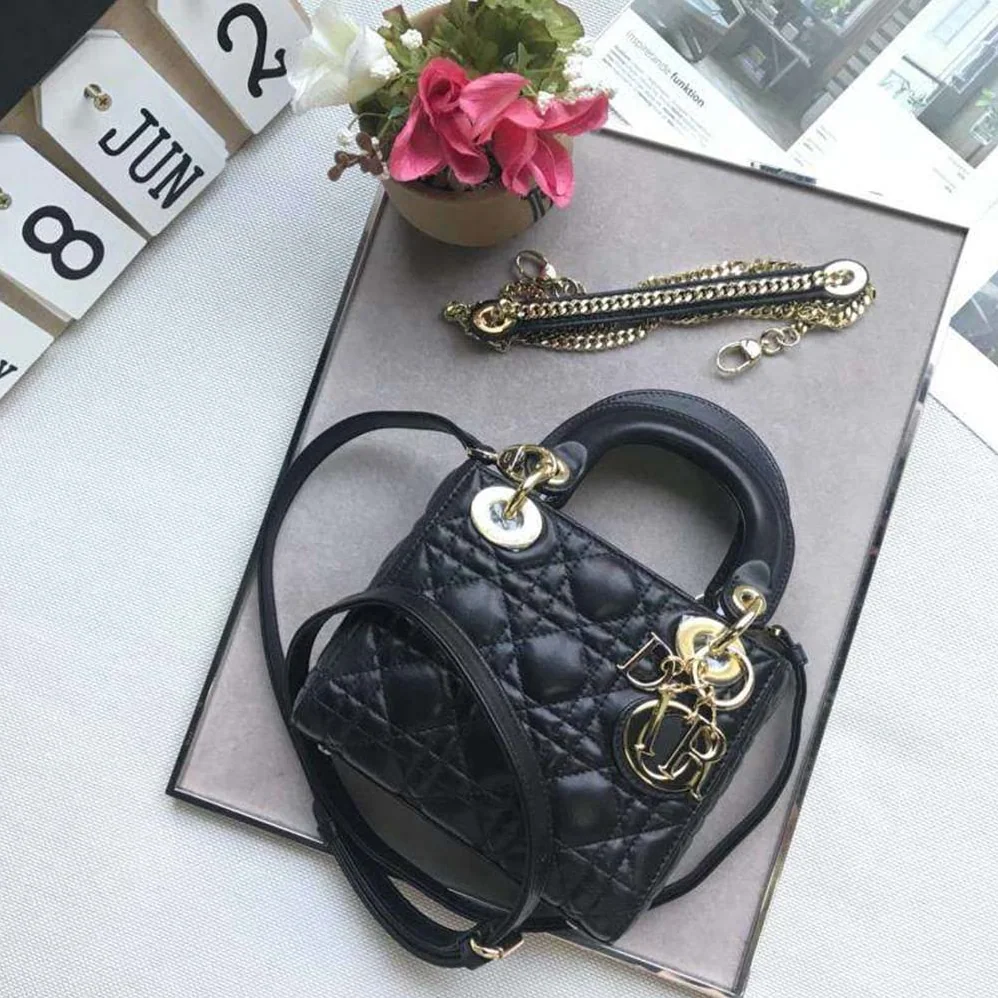 Dior MY ABCDIOR Lambskin Personalize Bag for Women in Black Dior MY ABCDIOR Lambskin Personalize Bag for Women in Black