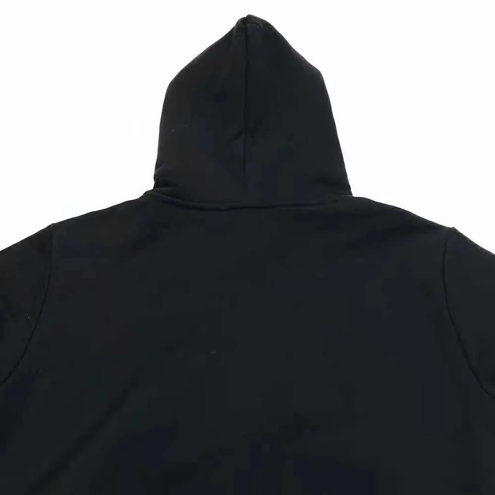 Balenciaga Hoodie Wide Fit in Black Heavy Fleece for Men Balenciaga Hoodie Wide Fit in Black Heavy Fleece for Men