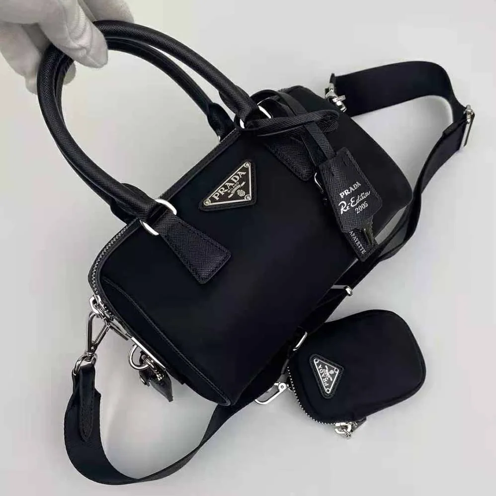 Prada Prada Re-Edition 2005 Nylon Bag for Women in Black