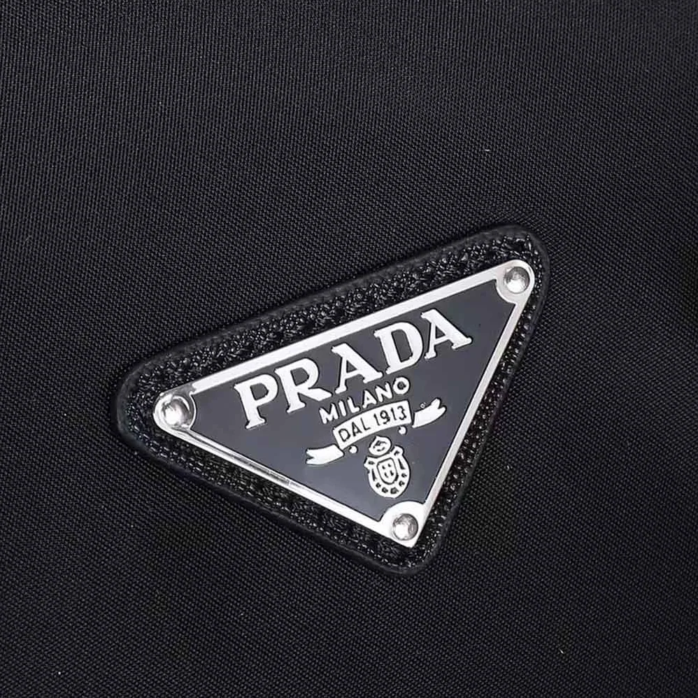Prada Re-Nylon and Saffiano Leather Duffle Bag for Men in Black