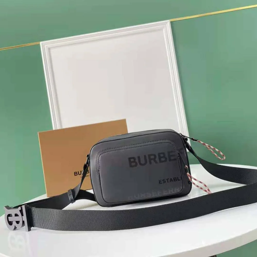 Burberry Horseferry Print Nylon Crossbody Bag for Men in Black