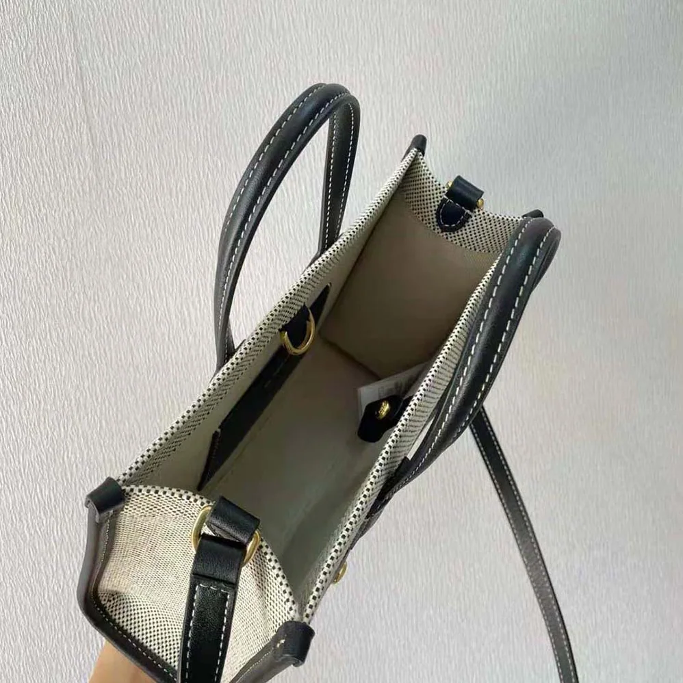 Burberry Mini Two-tone Canvas and Leather Freya Bag for Women in Silver Burberry Mini Two-tone Canvas and Leather Freya Bag for Women in Silver