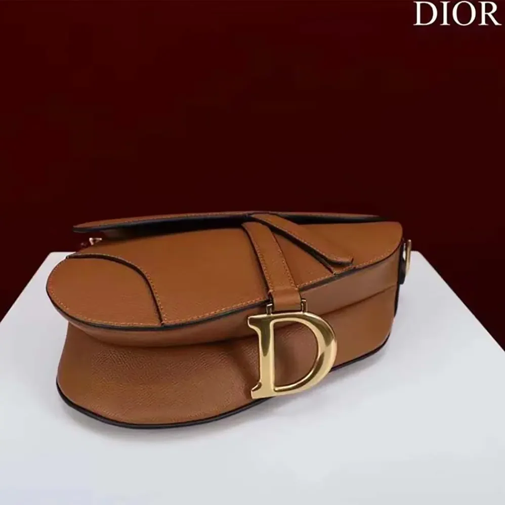 Dior CD Saddle Bag Strap Golden Saddle Grained Calfskin for Women Dior CD Saddle Bag Strap Golden Saddle Grained Calfskin for Women