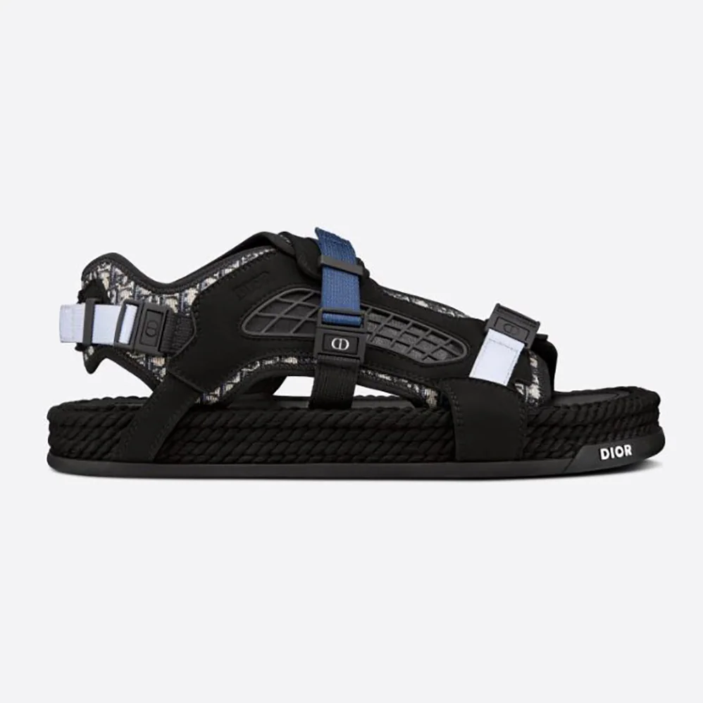 Dior Atlas Sandal Beige and Black Dior Oblique Jacquard and Black Suede for Women Dior Atlas Sandal Beige and Black Dior Oblique Jacquard and Black Suede for Women