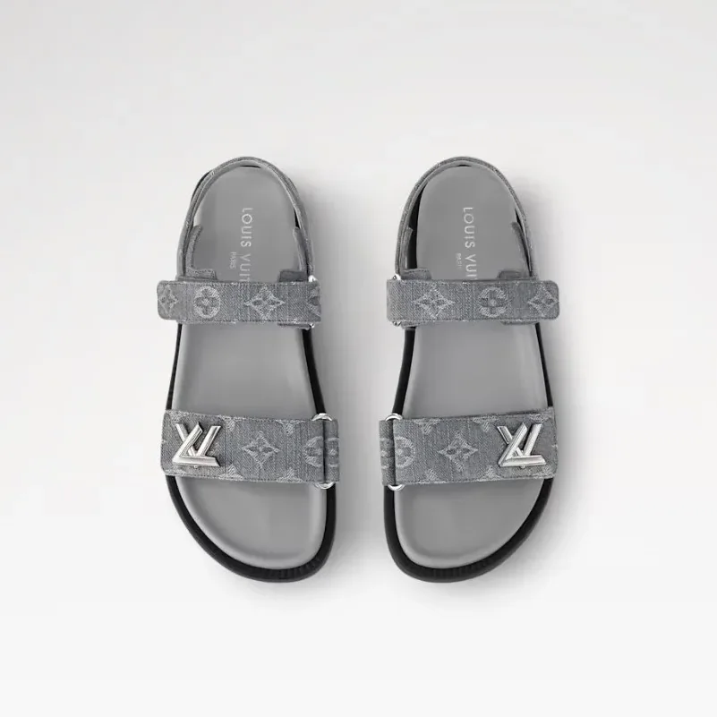 Louis Vuitton LV Sunset Flat Comfort Sandal Gray 1ADIE8