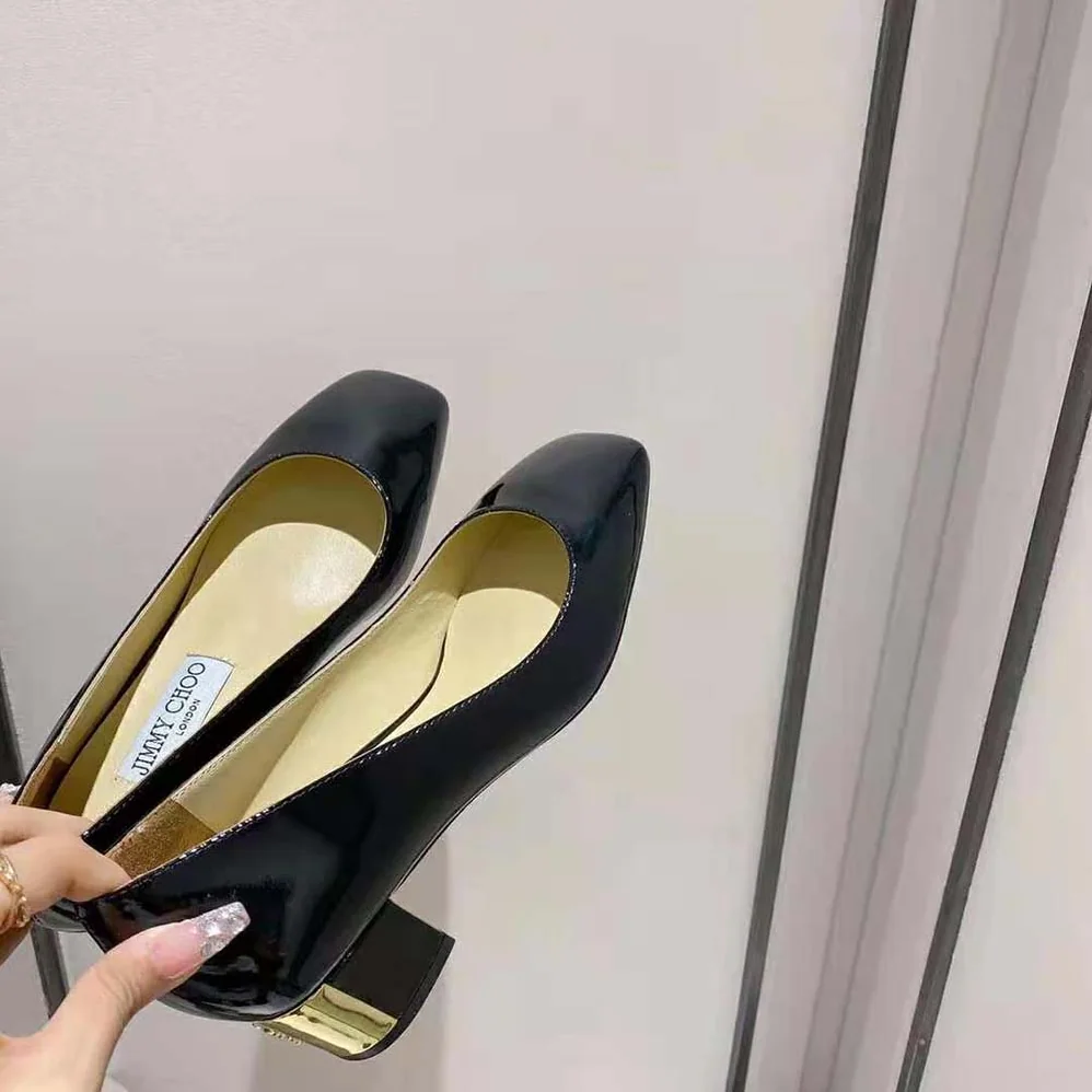 Jimmy Choo Rydea Pump 45 Black Nappa Leather Pumps for Women Jimmy Choo Rydea Pump 45 Black Nappa Leather Pumps for Women