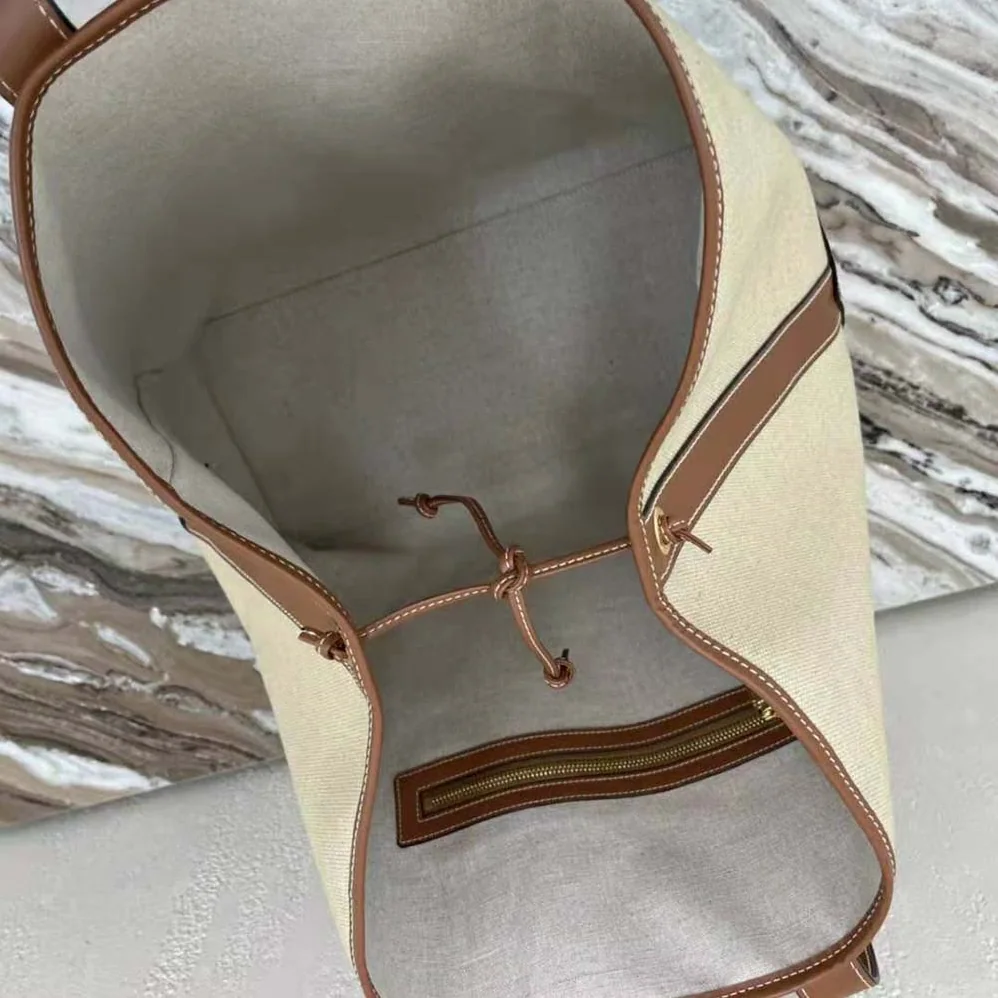 Celine Cabas Marin in Textile and Calfskin for Women Celine Cabas Marin in Textile and Calfskin for Women