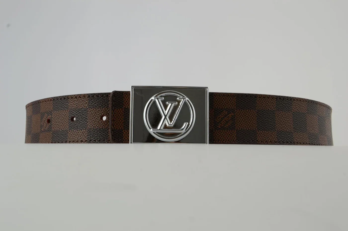 Brown Damier SiAmazinger Buckle Leather Belt