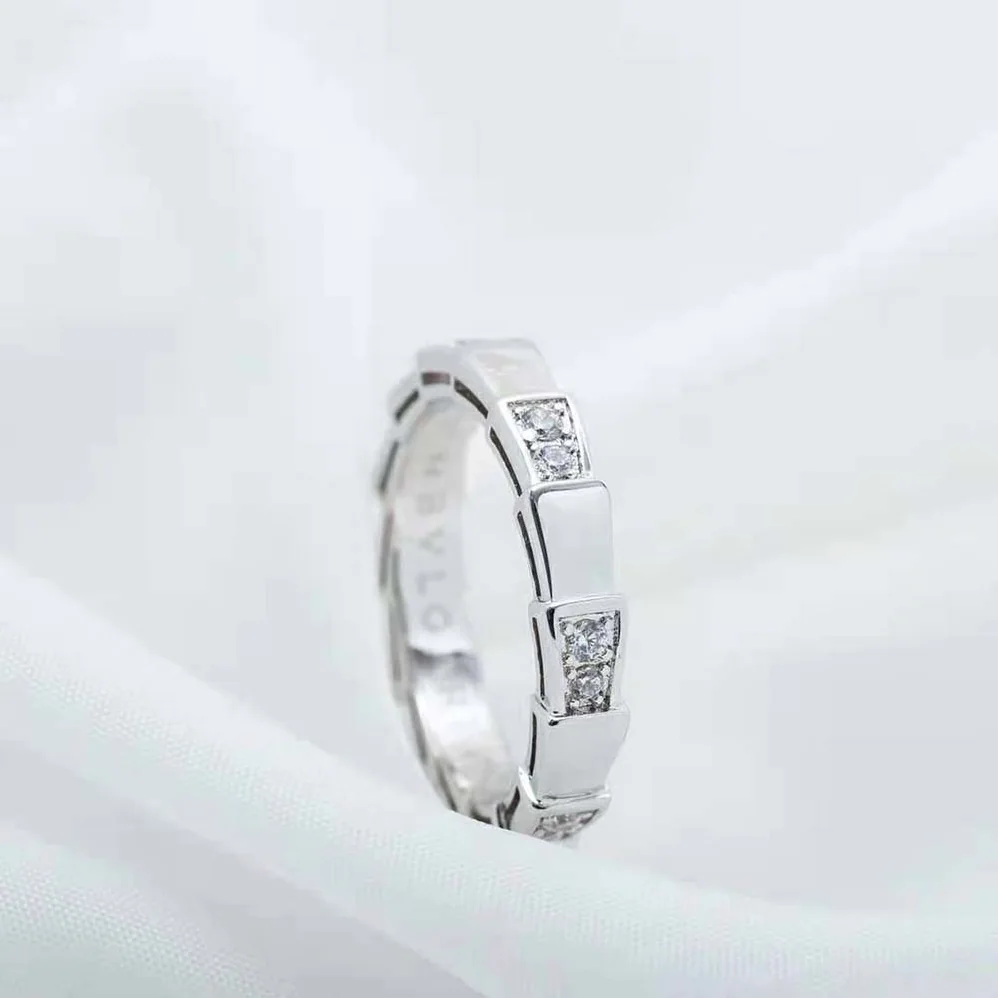 Bvlgari Use of Unconventional Materials Serpenti Viper Ring for Women in Silver