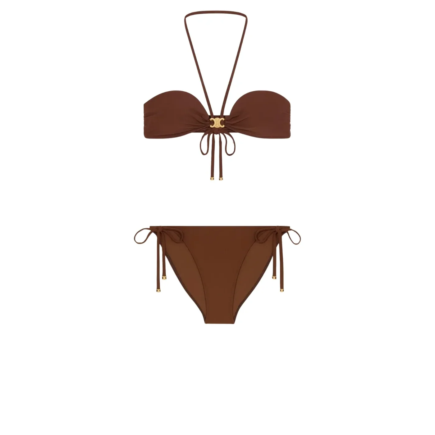 Celine Triomphe Balconette Bikini Brown Celine Triomphe Balconette Bikini Brown