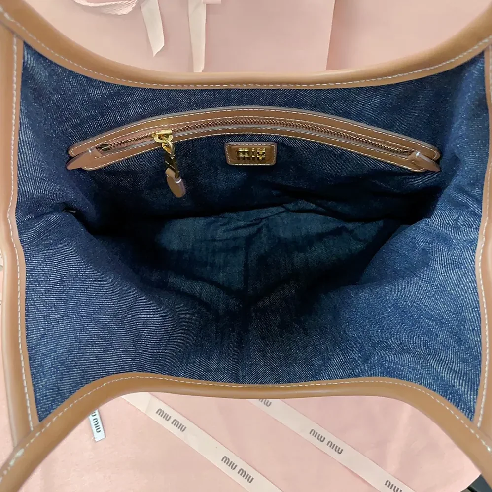 Miu Miu Ivy Denim Bag for Women Miu Miu Ivy Denim Bag for Women