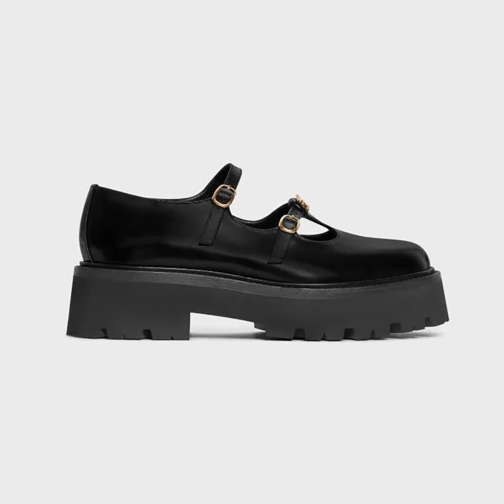 Celine Bulky Babies Triomphe in Polished Bull for Women in Black Celine Bulky Babies Triomphe in Polished Bull for Women in Black