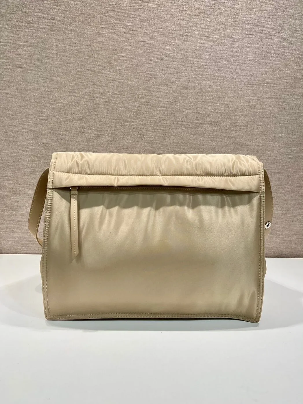 Prada Large Padded Shoulder Bag In Beige / 1BD256_RDLN_F0F24_V_OOO