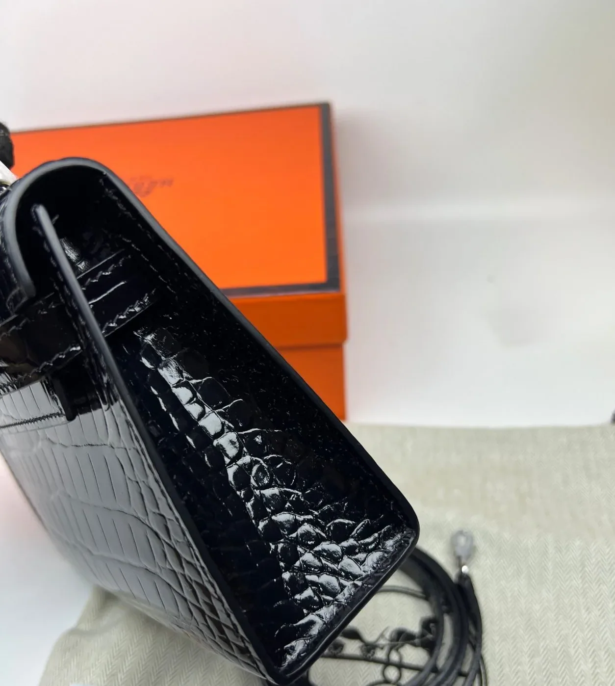 Hermes Mini Kelly 19 Black Silver Toned Hardware Bag Hermes Mini Kelly 19 Black Silver Toned Hardware Bag
