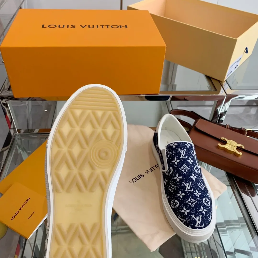 Louis Vuitton Trocadero Slip On Dark Blue for Women Louis Vuitton Trocadero Slip On Dark Blue for Women