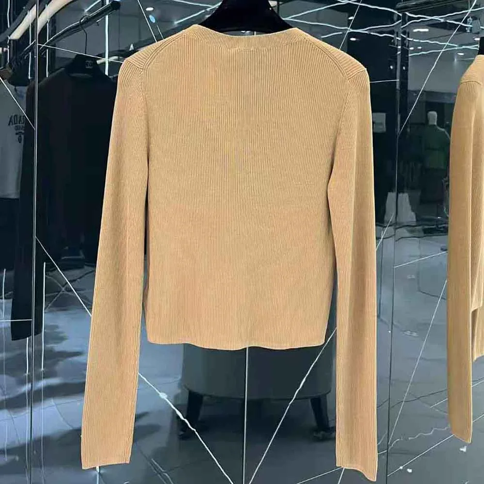 Prada Cropped Silk Sweater with Logo for Women