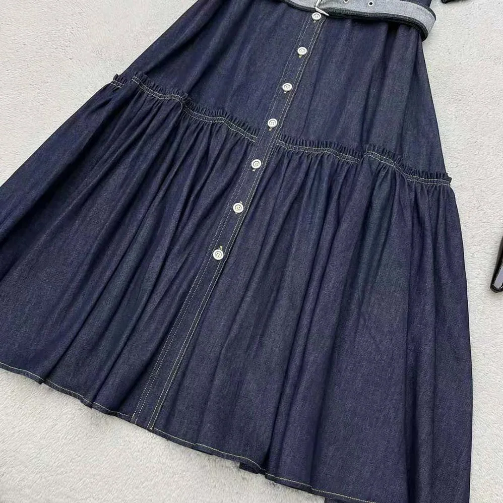 Dior Denim Couture Shirt Dress Blue Raw Cotton Denim for Women Dior Denim Couture Shirt Dress Blue Raw Cotton Denim for Women
