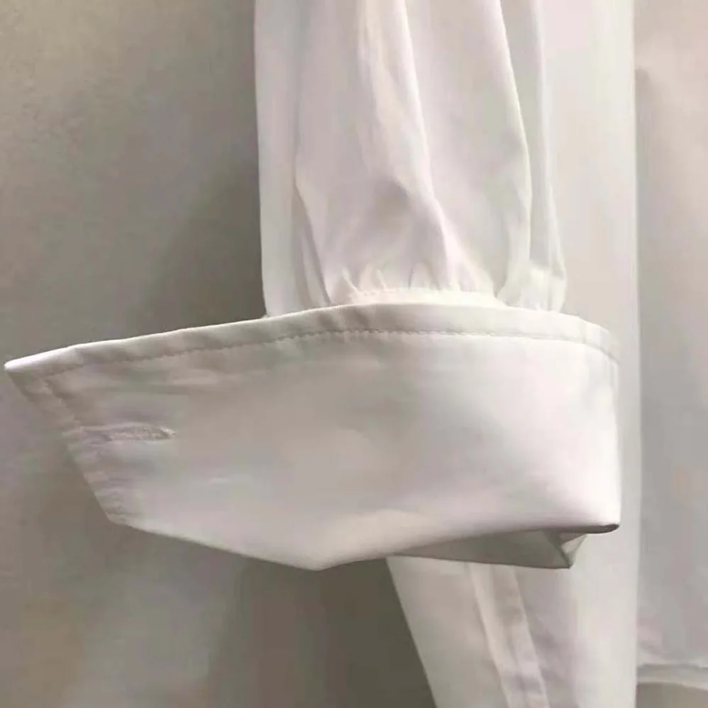 Dior Puffed Short-Sleeved Blouse White Cotton Poplin for Women Dior Puffed Short-Sleeved Blouse White Cotton Poplin for Women