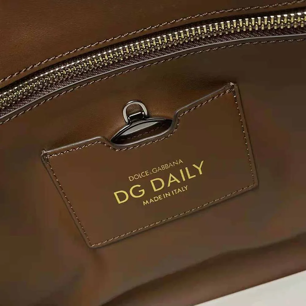 Dolce Gabbana D&G Small Calfskin DG Daily Shopper for Women in Brown Dolce Gabbana D&G Small Calfskin DG Daily Shopper for Women in Brown