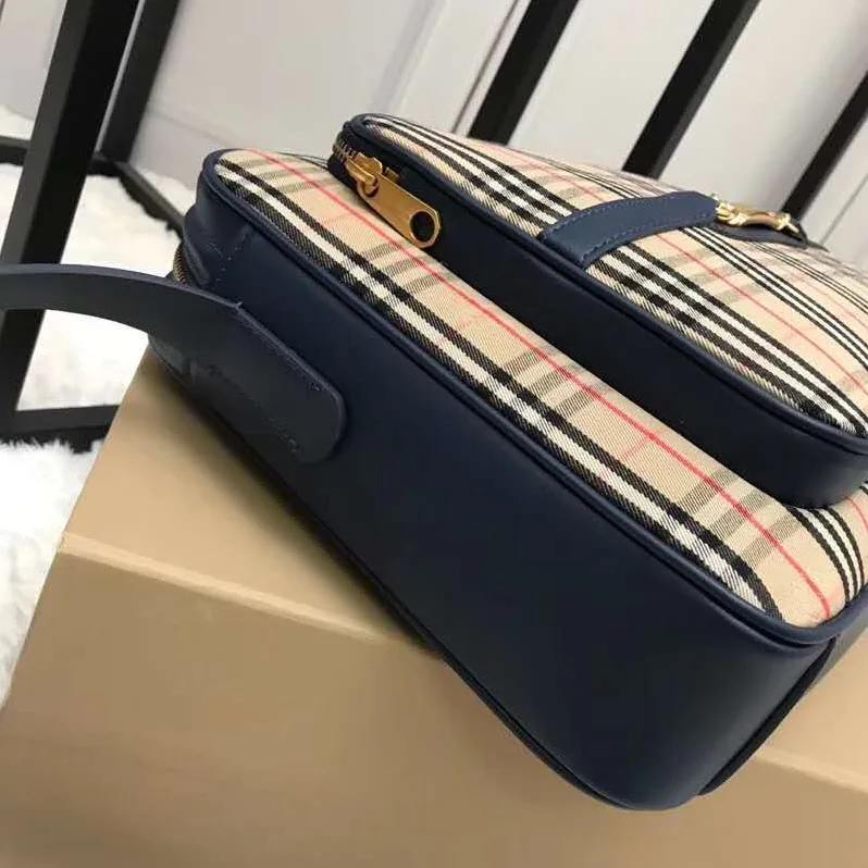 Burberry The Large 1983 Check Link Camera Bag for Unisex in Navy Burberry The Large 1983 Check Link Camera Bag for Unisex in Navy