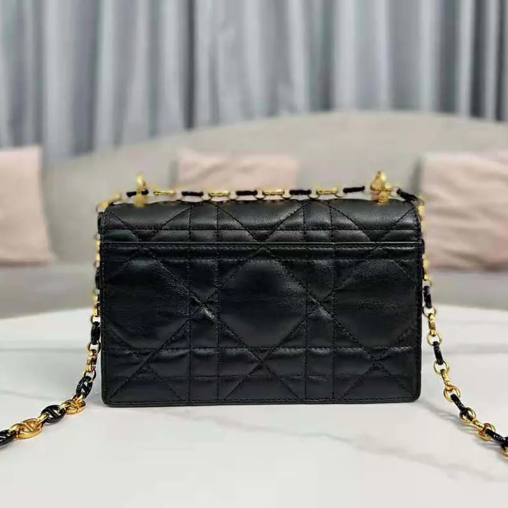 Dior Miss Caro Mini Bag Caramel Black Macrocannage Lambskin for Women Dior Miss Caro Mini Bag Caramel Black Macrocannage Lambskin for Women