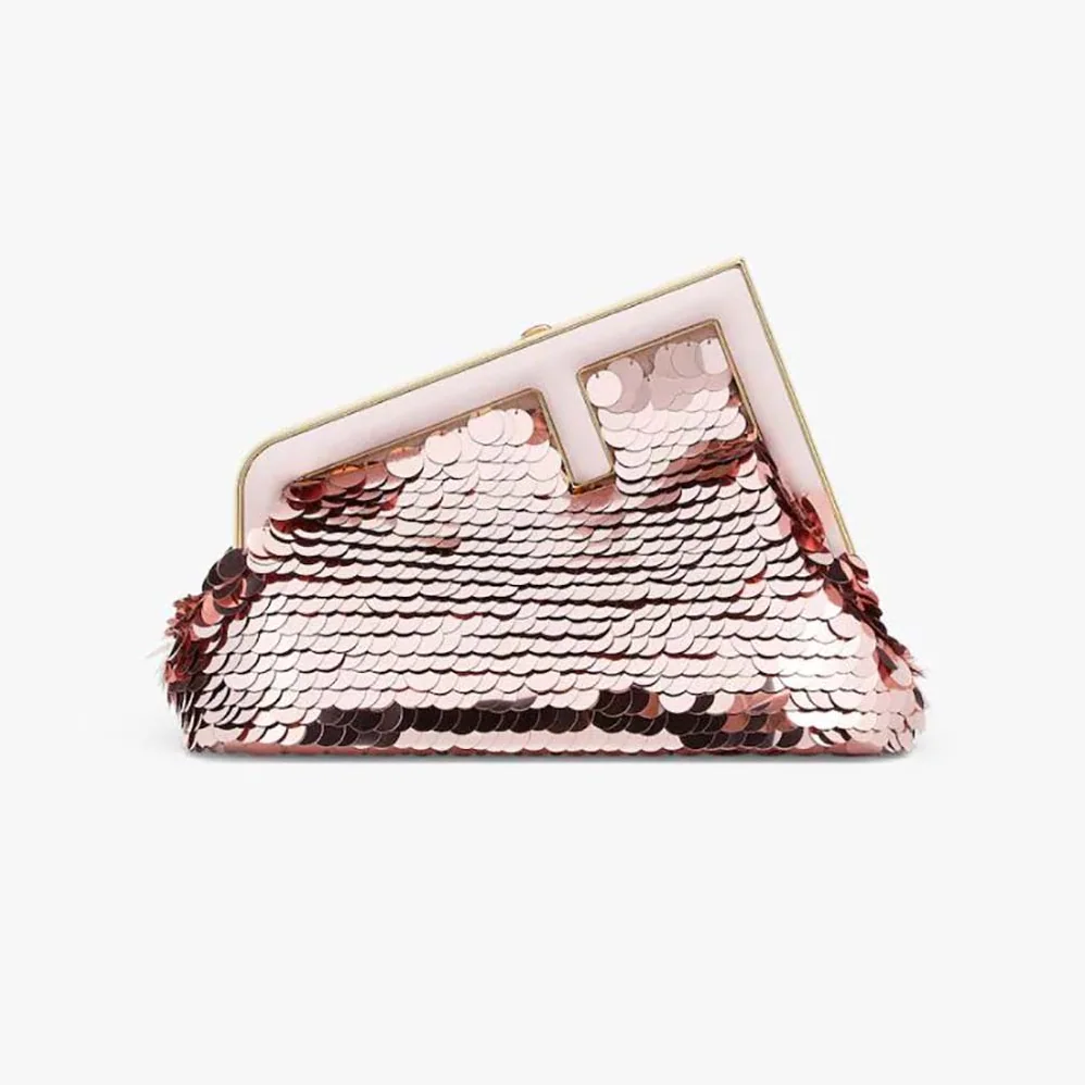 Fendi First Small Pink Sequinned Bag for Women Fendi First Small Pink Sequinned Bag for Women
