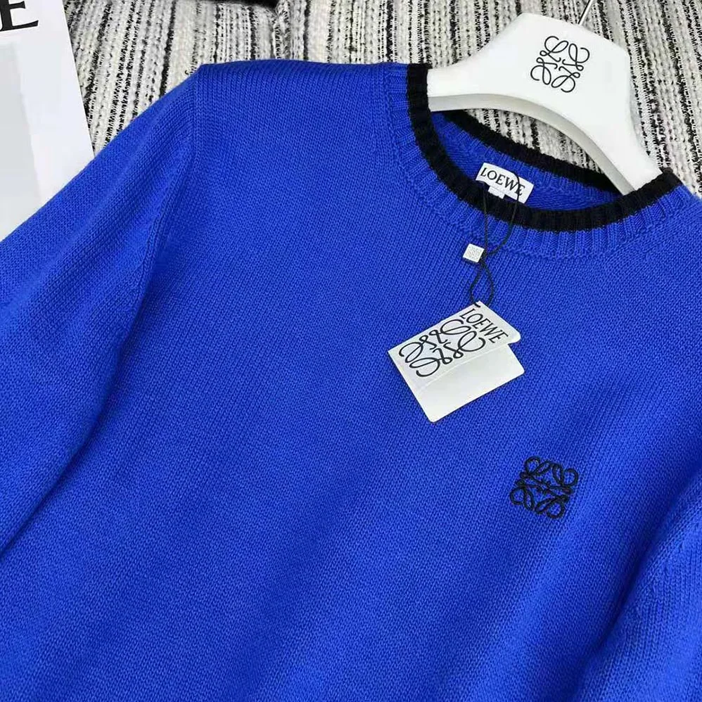 Loewe Sweater in Wool for Women in Blue Loewe Sweater in Wool for Women in Blue