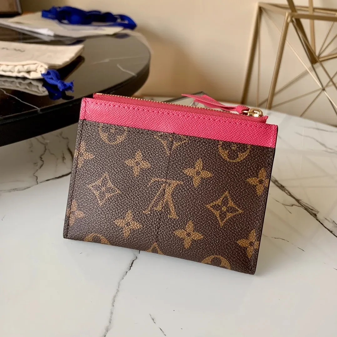 Louis Vuitton Zipped Card Holder Monogram Canvas Fuchsia