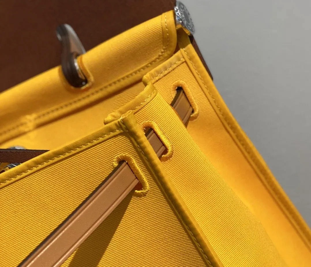 Hermes Herbag Zip Bag Yellow, Silver Toned Hardware Bag Hermes Herbag Zip Bag Yellow, Silver Toned Hardware Bag