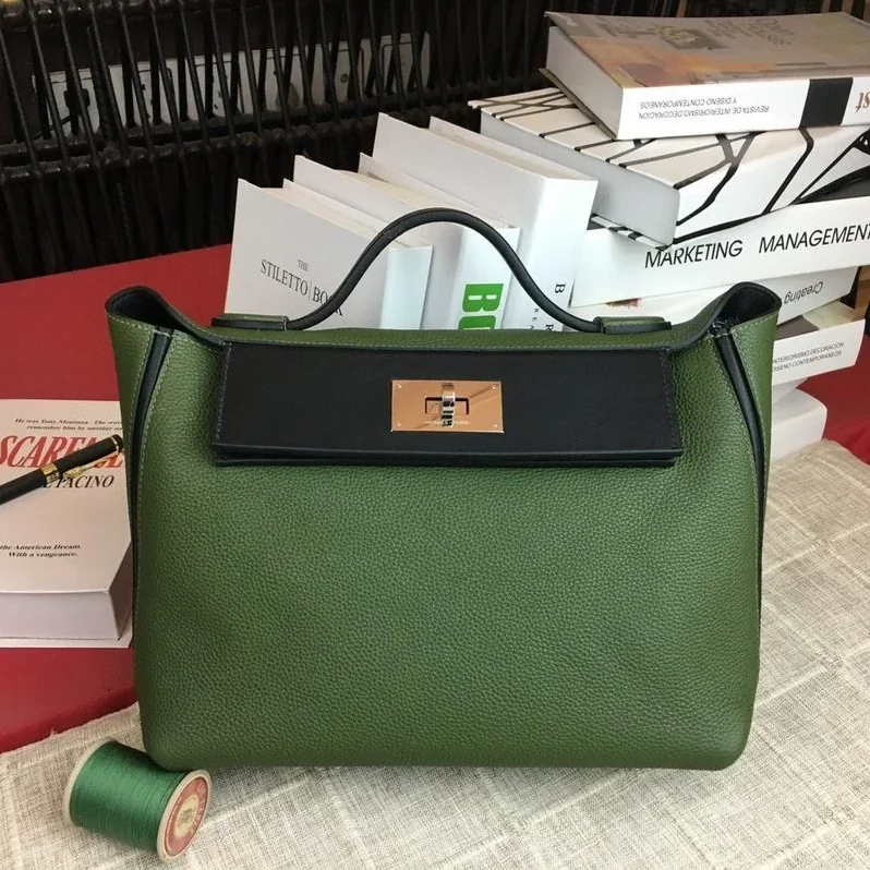 Hermes Clemence Swift Green Silver Hardware Hermes Clemence Swift Green Silver Hardware