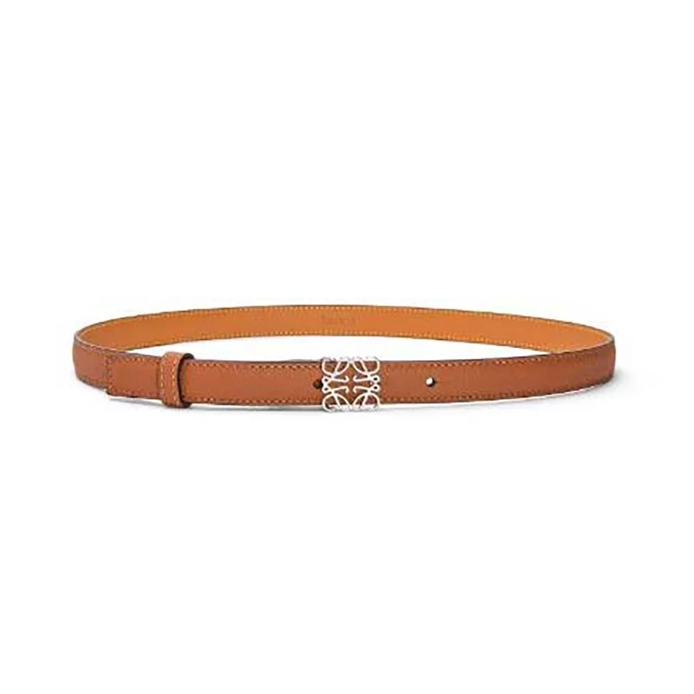 Loewe Anagram Belt in Pebble Grain Calfskin for Women in Tan Loewe Anagram Belt in Pebble Grain Calfskin for Women in Tan