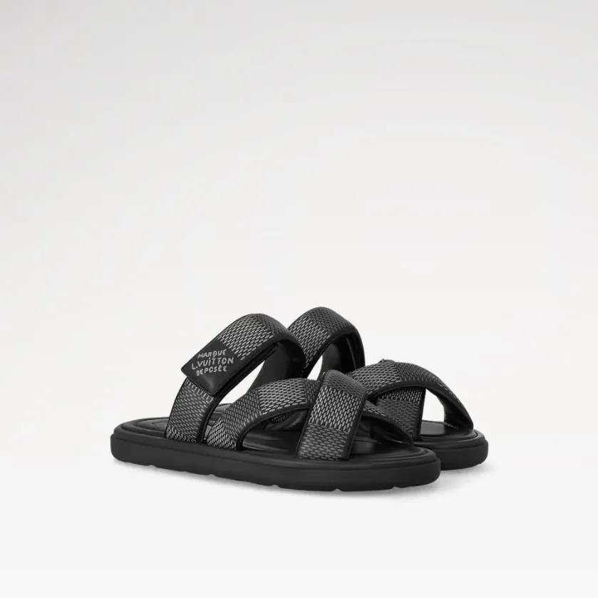 Louis Vuitton LV Venice Mule Monogram Eclipse 1ACRJ1 Louis Vuitton LV Venice Mule Monogram Eclipse 1ACRJ1