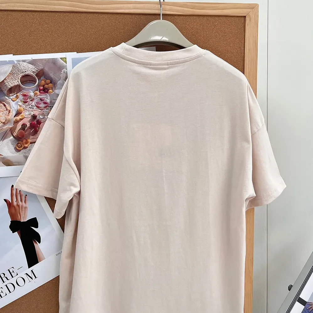 Dior Oversized Embroidered Book Cover T for Women in Shirt Pink Cotton Jersey