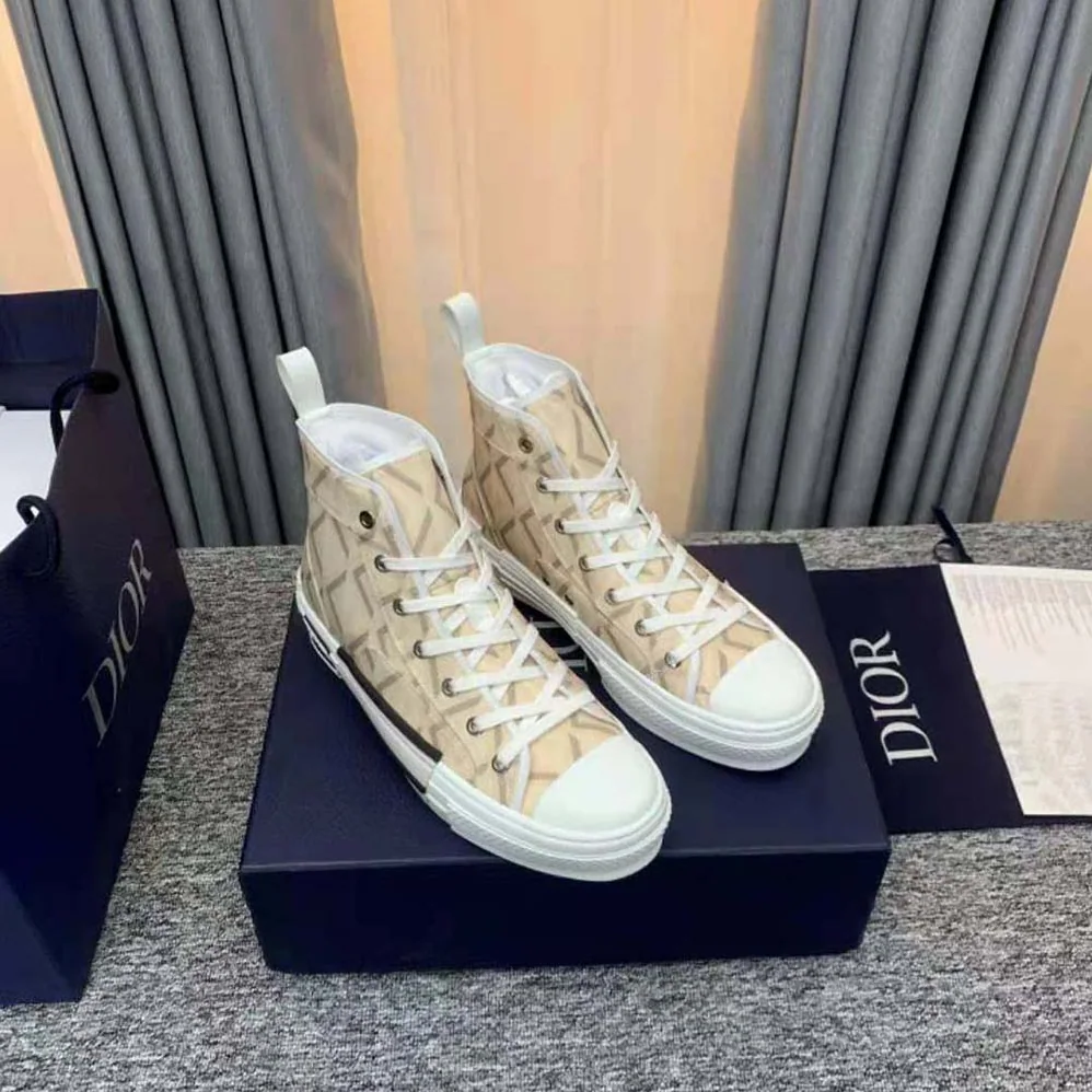 Dior B23 High-Top Sneaker Natural CD Diamond Canvas for Unisex