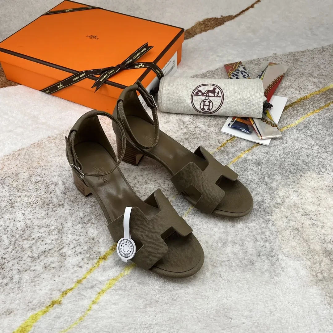 Hermes Encens 50 Sandal Dark Greige Hermes Encens 50 Sandal Dark Greige