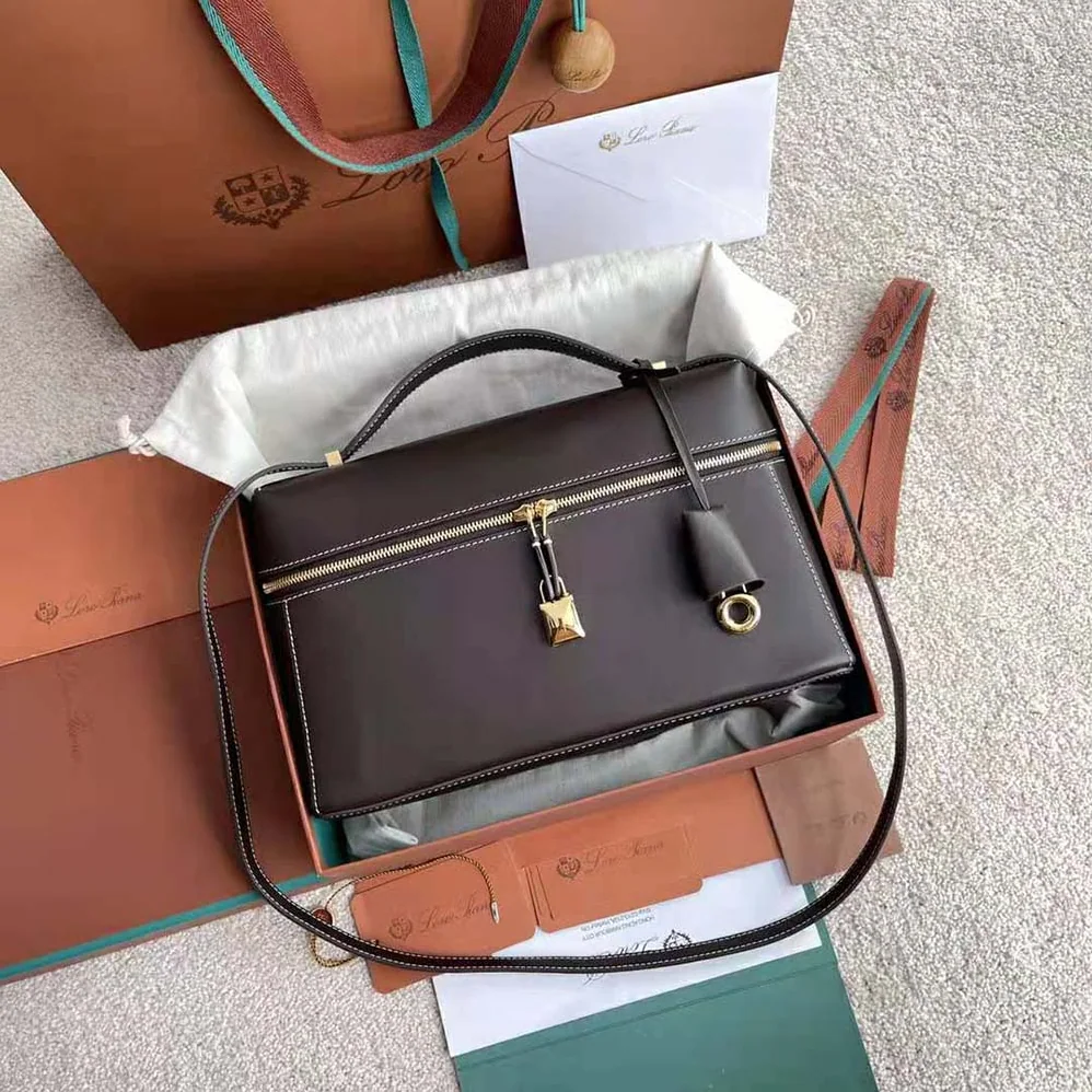 Loro Piana Extra Bag in Calfskin Leather for Women in Chocolate Loro Piana Extra Bag in Calfskin Leather for Women in Chocolate
