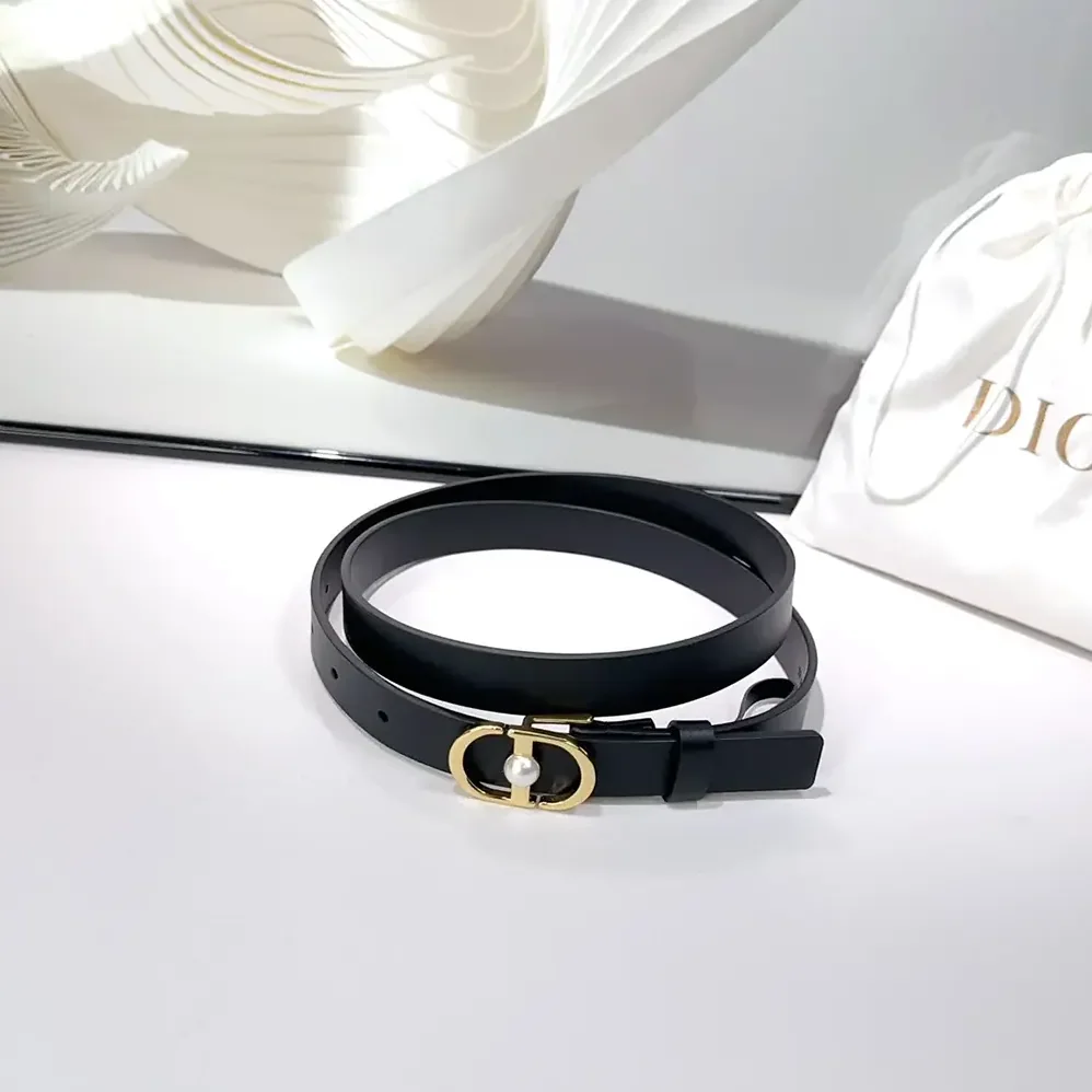 Dior 30 Montaigne Jolie Belt Black Smooth Calfskin 15 MM for Women Dior 30 Montaigne Jolie Belt Black Smooth Calfskin 15 MM for Women
